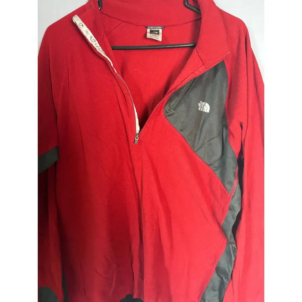 The North Face Full Zip Jacket Mens Red Gray Size XL Read